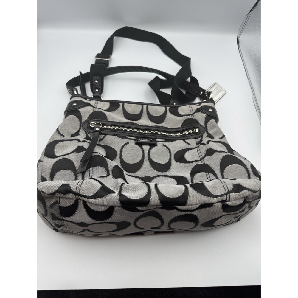Coach Women's Medium Coach Signature Grey And Black